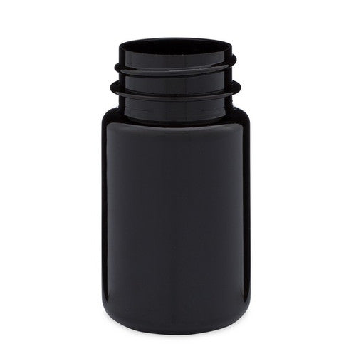 2 oz Dark Amber PET Plastic Wide Mouth Packer Bottles (Cap Not Included)