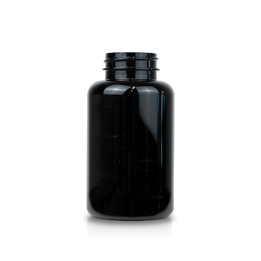 200cc Black PET Packer Bottle 38-400 Neck